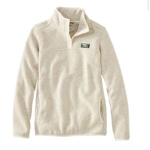 L.L. Bean Sweater Fleece Pullover - Women’s, Cream, L